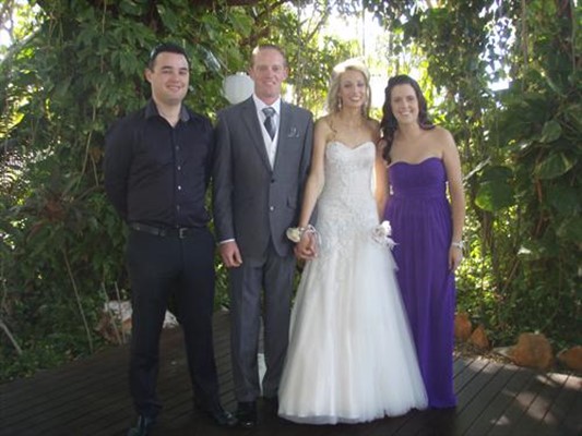 McAlpine House Wedding - Colin and Leesa with good friends